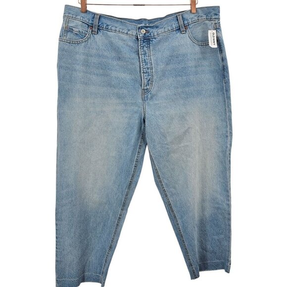 Old Navy Plus Size 22 Extra High Rise Sky Hi Straight Flag Embroidered Jeans NWT - Picture 2 of 13